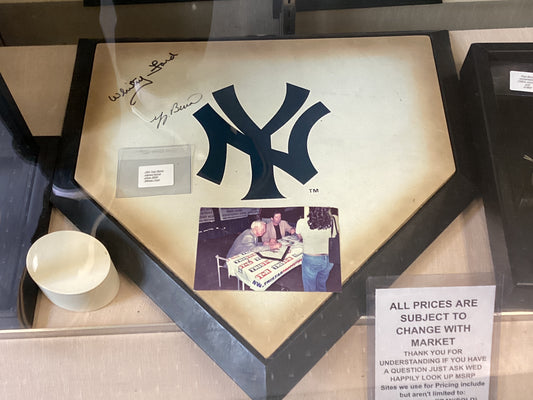 Whitey Ford and Yogi Berra Signed Home Plate With JSA COA