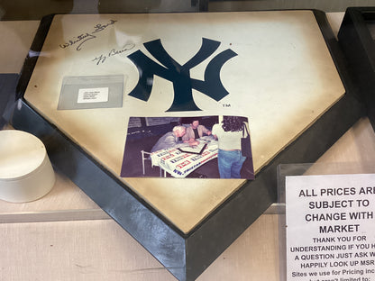 Whitey Ford and Yogi Berra Signed Home Plate With JSA COA