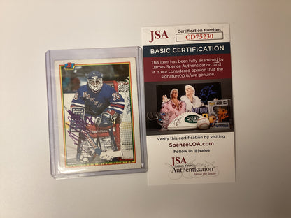 Mike Richter Signed Card With JSA COA