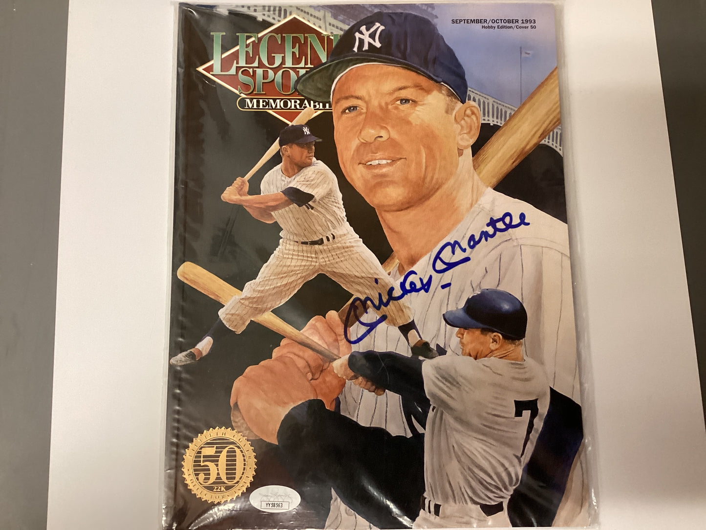 Legend Sports Magazine Signed By Mickey Mantle With JSA COA