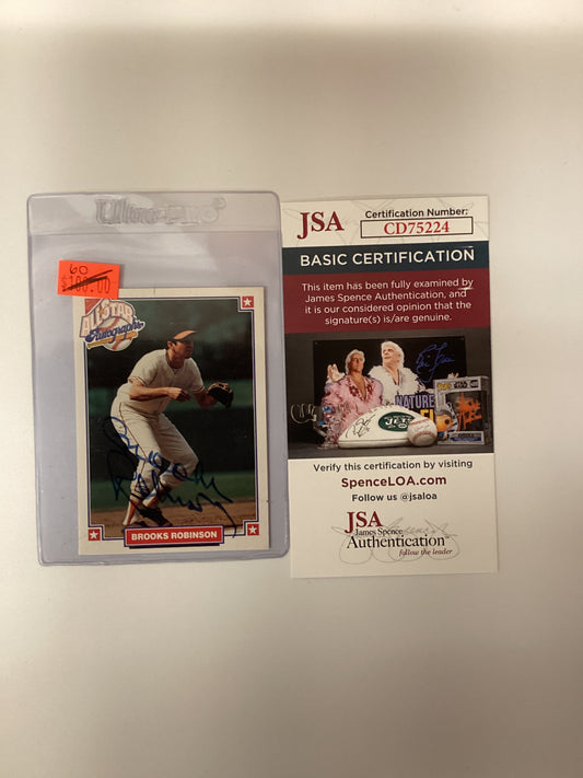 All Star Autographs Brooks Robinson Card