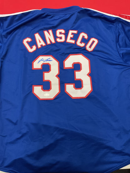 Jose Canseco Signed Autographed Jersey JSA COA