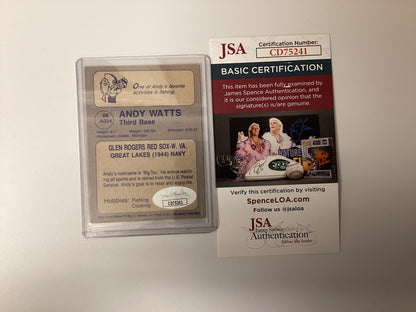 Andy Watts Signed Big League Card With JSA COA