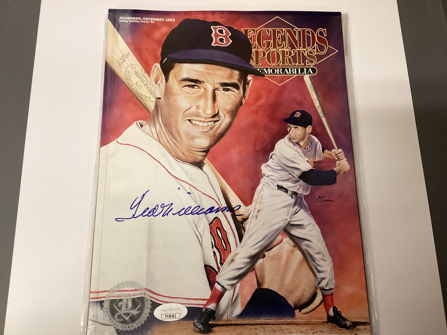 Legend Sports Magazine Signed By Ted Williams With JSA COA