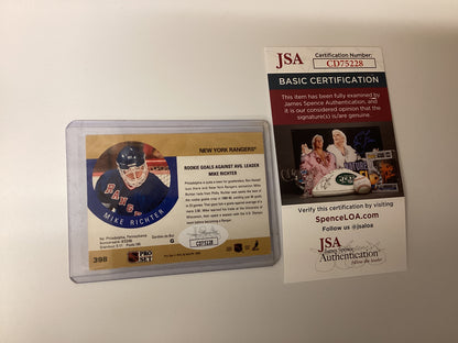 Mike Richter Signed NHL Pro Set Card With JSA COA