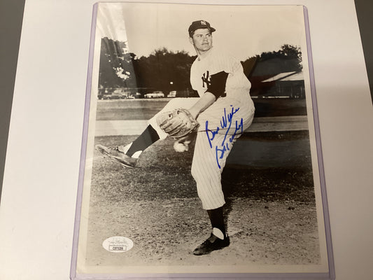 Bob Turley signed 8 x 10 photo with JSA COA