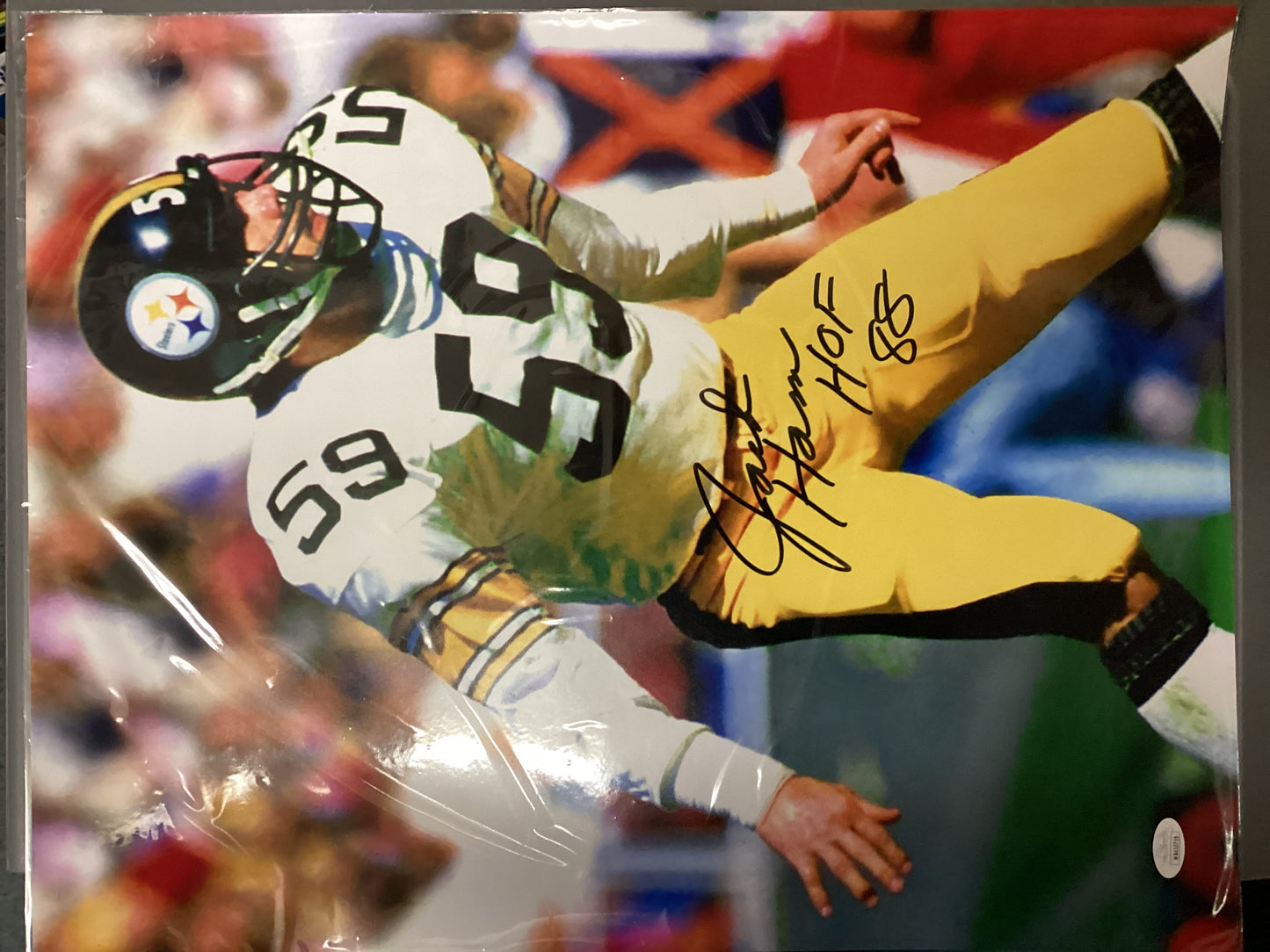 Jack Ham Signed signed 16 x 20 photo with JSA COA