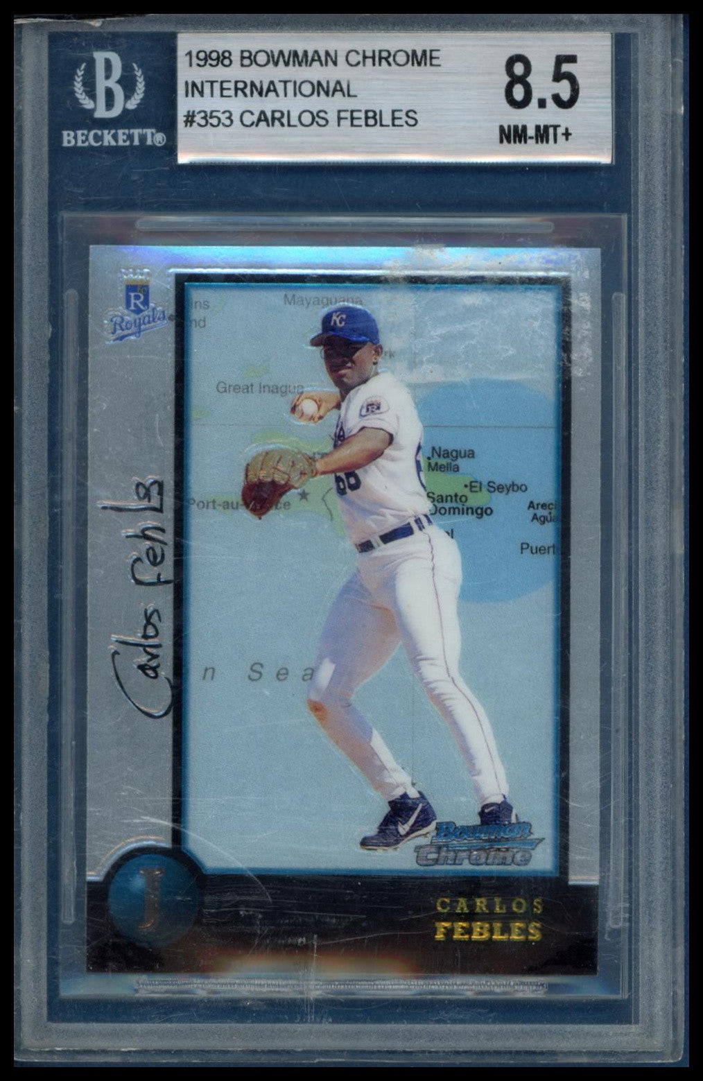 1998 Bowman Chrome #353 Carlos Febles International BGS 8.5
