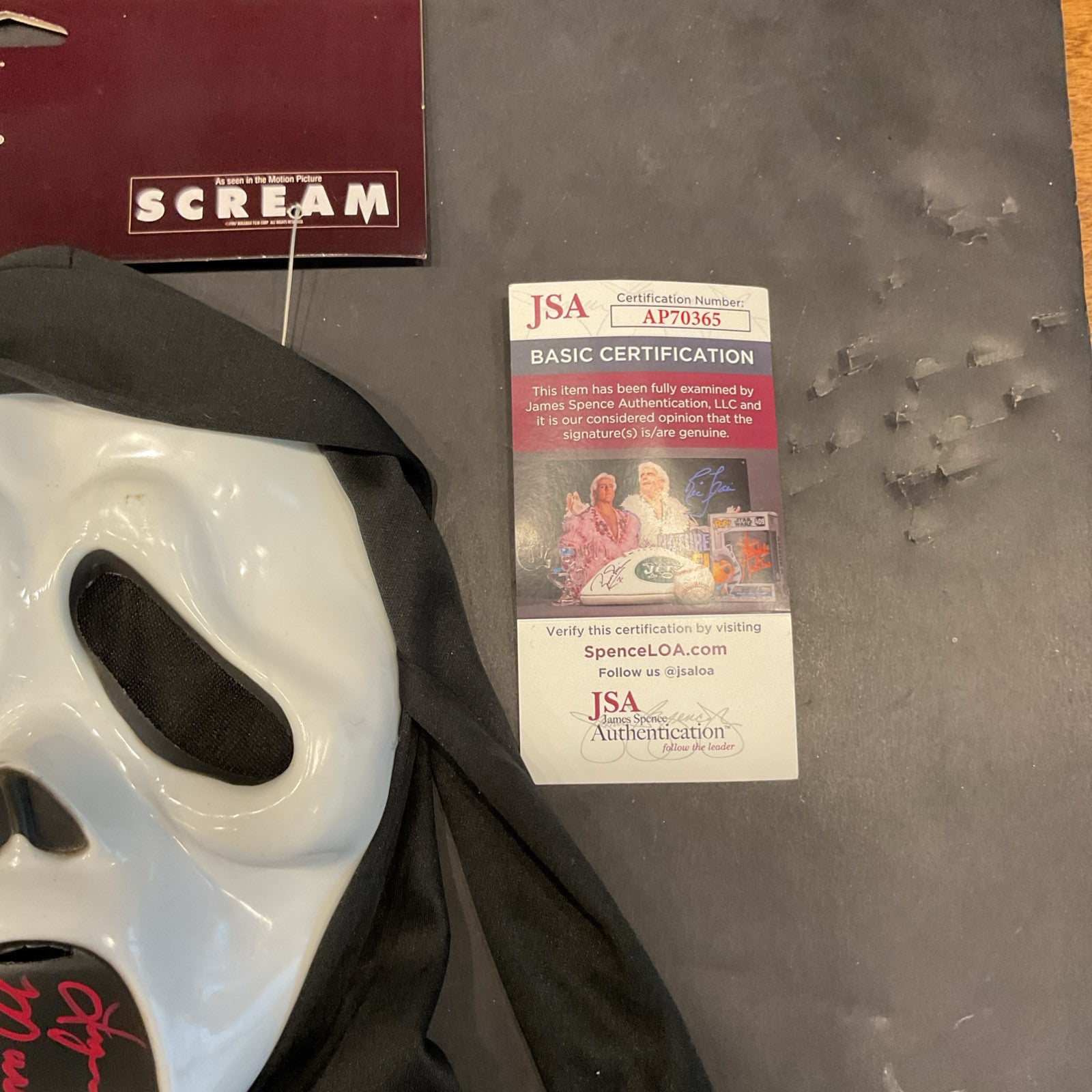 Lynn McRee Autographed Maureen Prescott Ghostface Mask Scream  JSA COA 👻