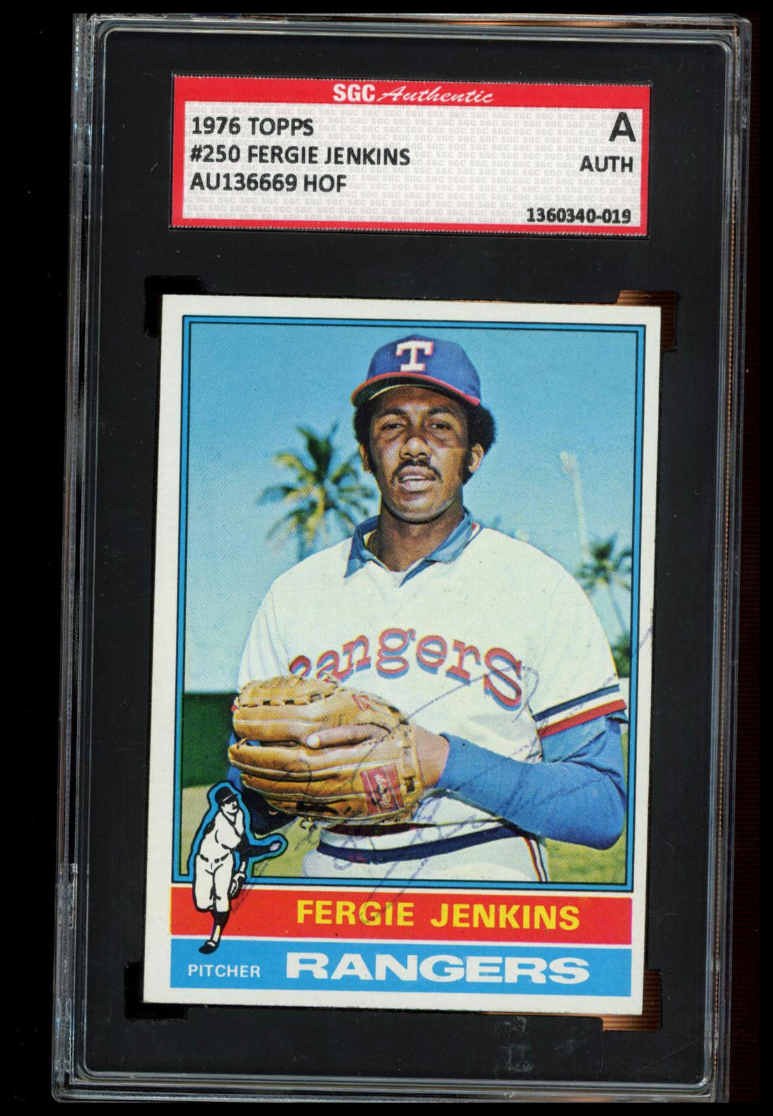 1976 Topps #250 Fergie Jenkins SGC Authentic