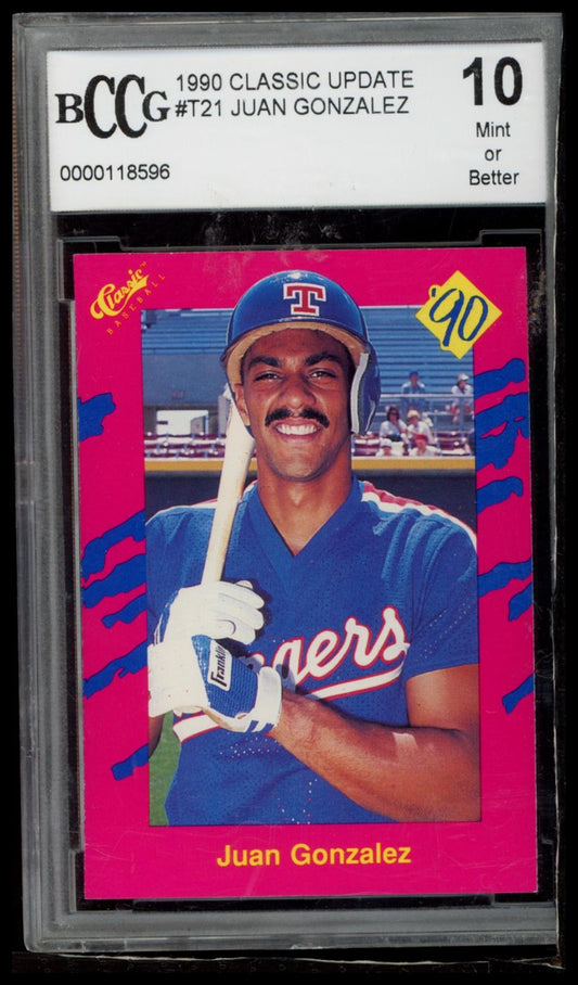 1990 Classic Update #T21 Juan Gonzalez BCCG 10