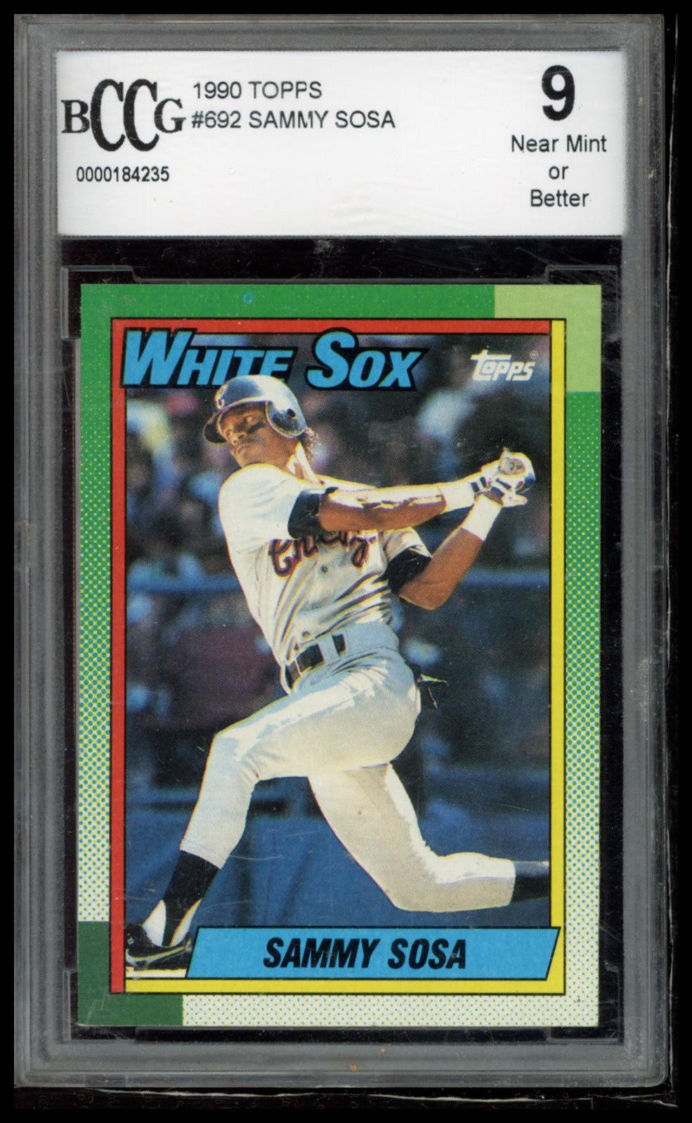 1990 Topps #692 Sammy Sosa BCCG 9
