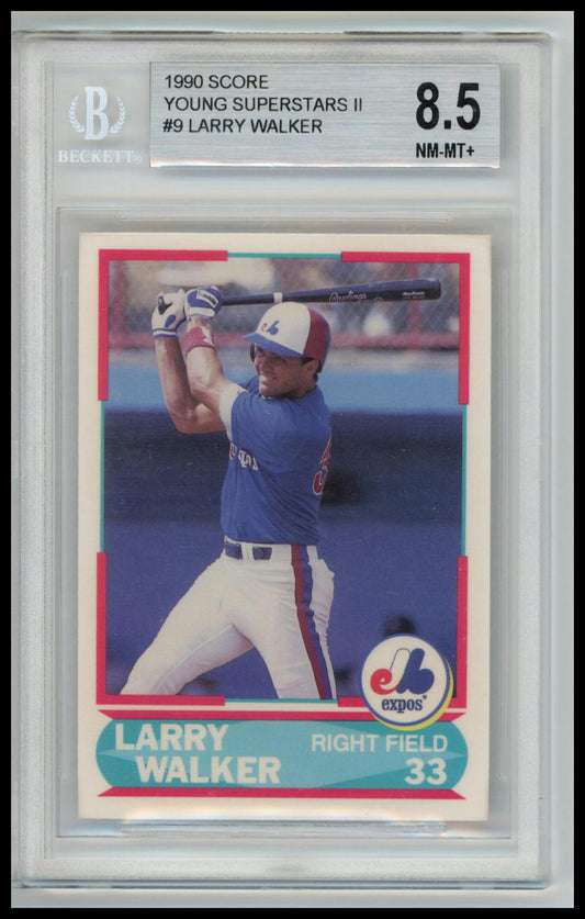 1990 Score #9 Larry Walker Young Superstars II BGS 8.5