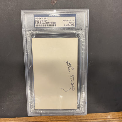 Autographed Index Card Bill Dickey PSA Authentic