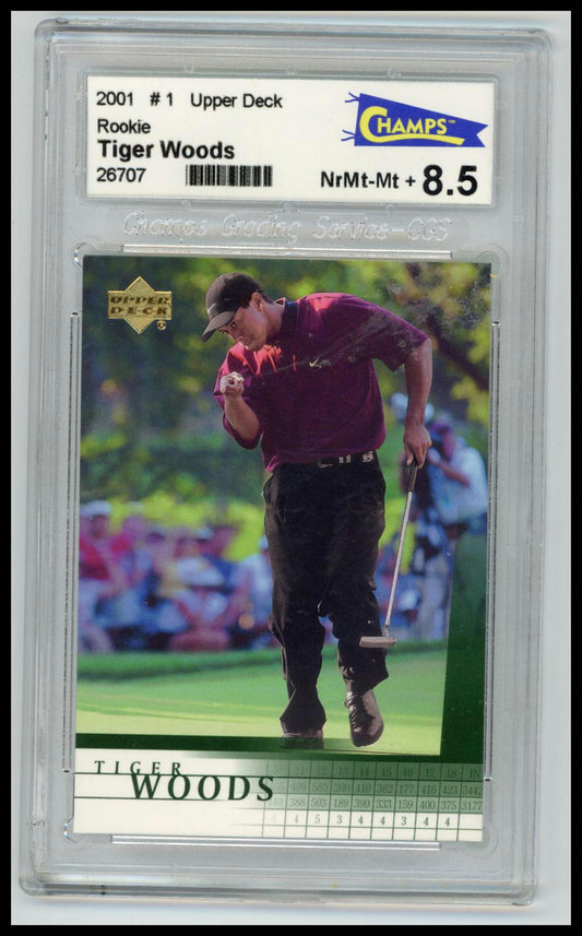 2001 Upper Deck #1 Tiger Woods SGC 8.5