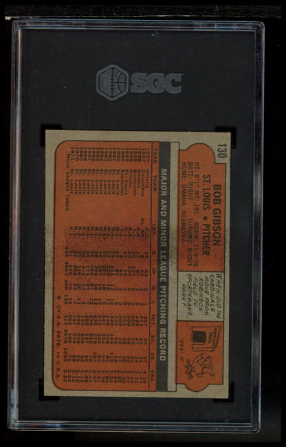 1972 Topps #130 Bob Gibson SGC 2