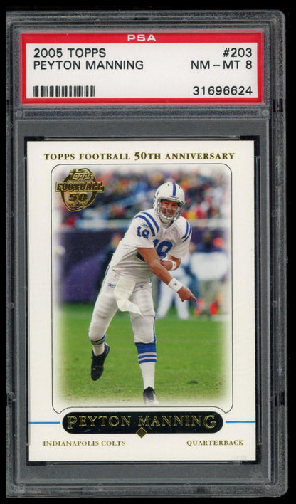2005 Topps #203 Peyton Manning PSA 8