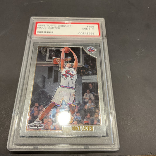 1998-99 Topps Chrome - #199 Vince Carter (RC) PSA 9