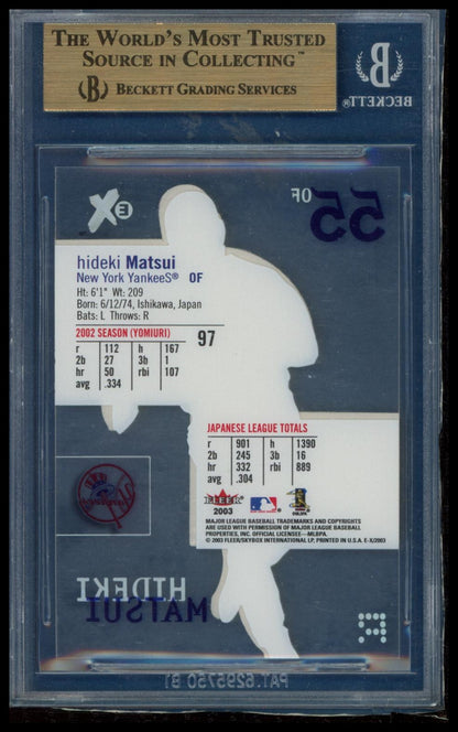 2003 Fleer E-X #97 Hideki Matsui BGS 9.5