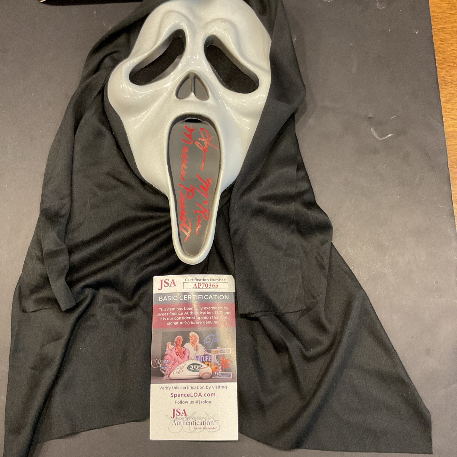 Lynn McRee Autographed Maureen Prescott Ghostface Mask Scream  JSA COA 👻