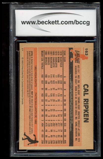 2003 Topps #163 Cal Ripken Jr. Vintage Embossed BCCG 8