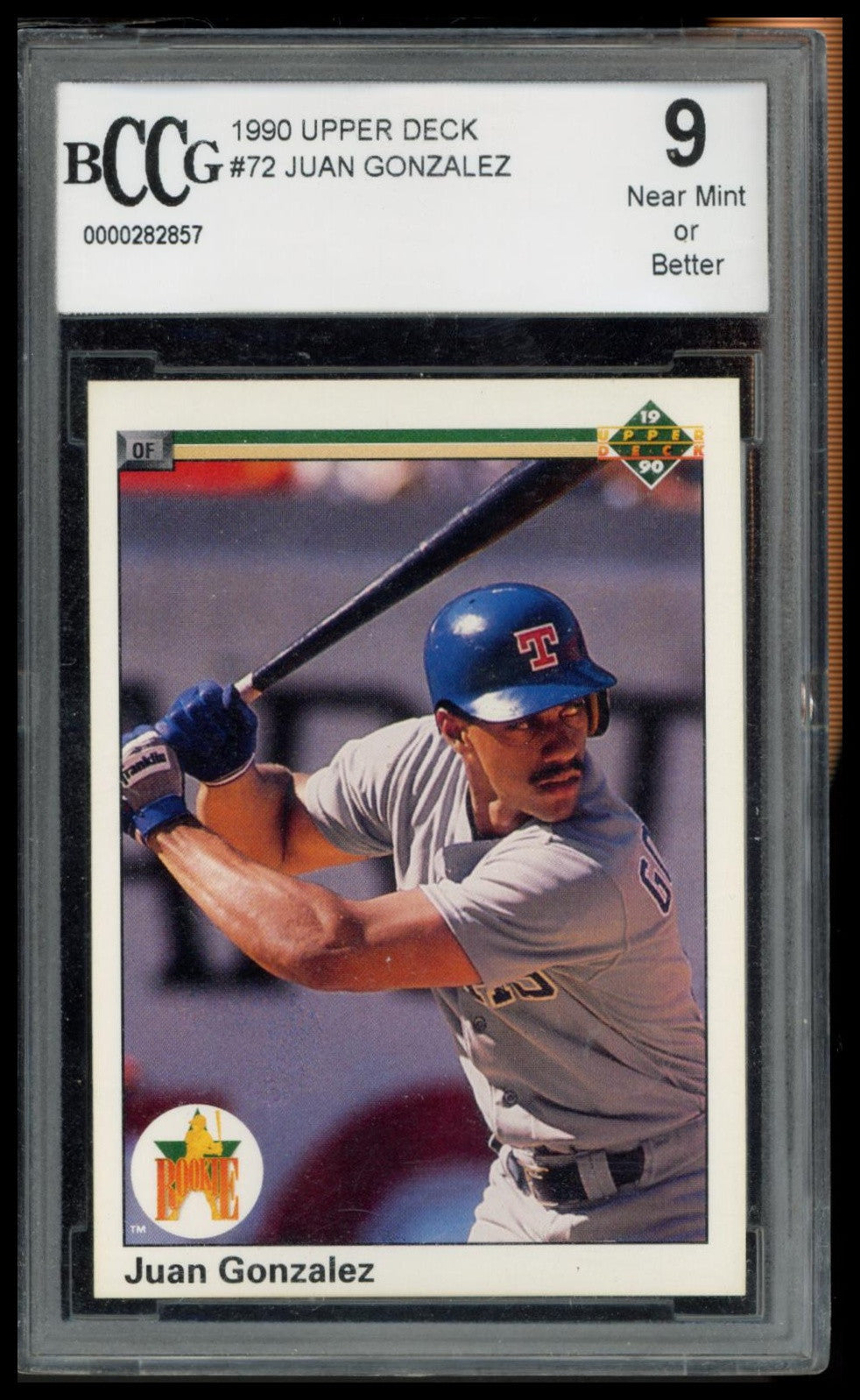 1990 Upper Deck #72 Juan Gonzalez BCCG 9