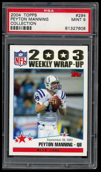 2004 Topps #294 Peyton Manning Collection PSA 9