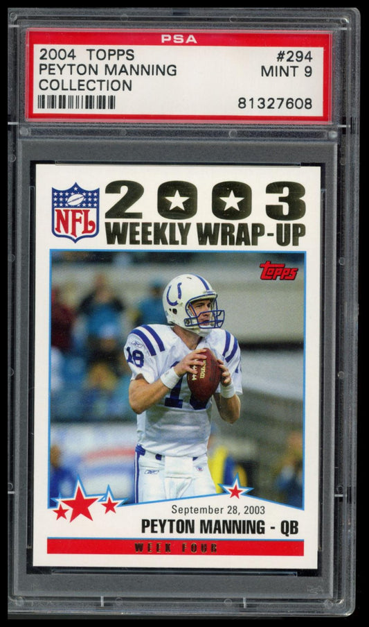 2004 Topps #294 Peyton Manning Collection PSA 9