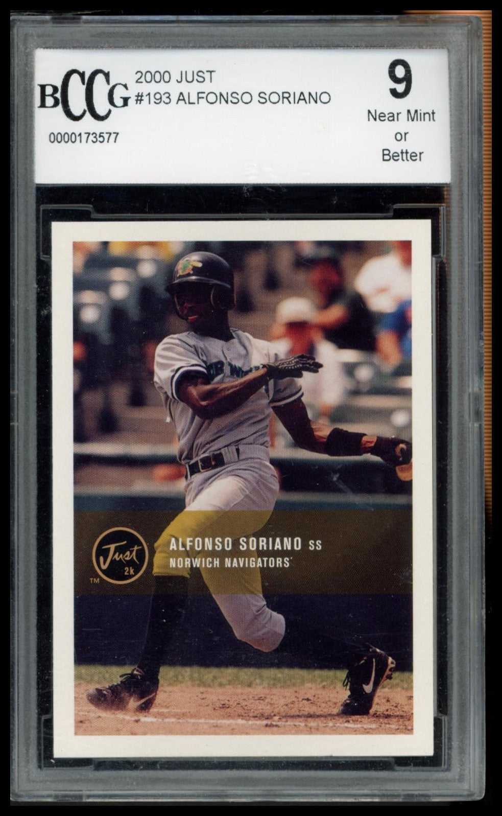 2000 Just - Gold #193 Alfonso Soriano BCCG 9