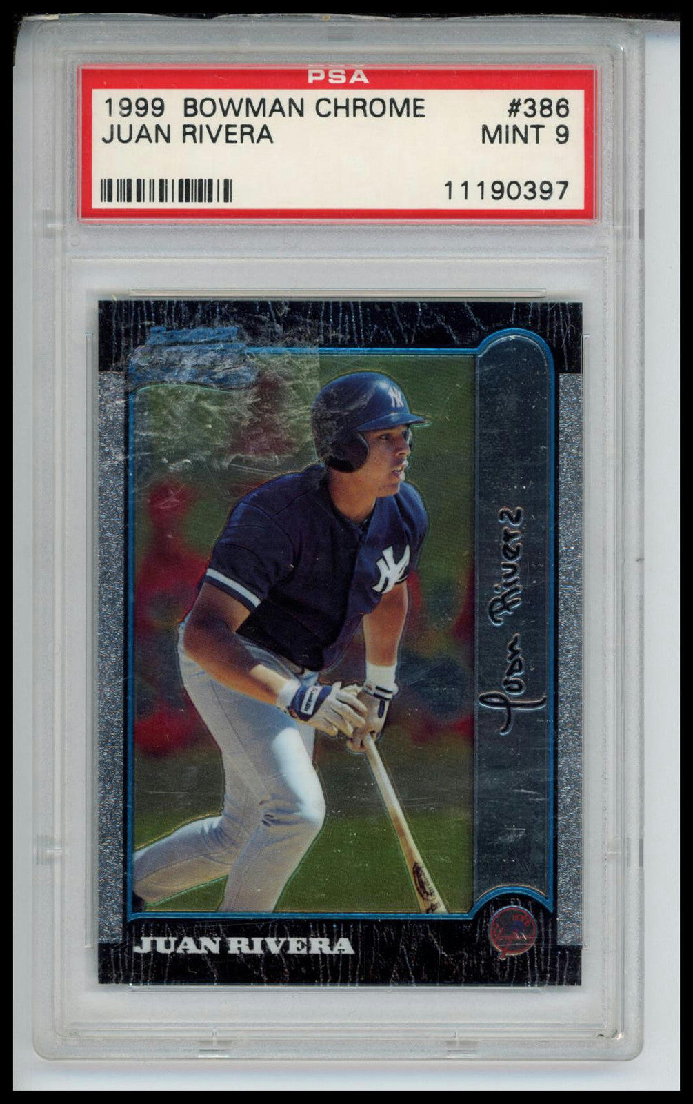 1999 Bowman Chrome #386 Juan Rivera PSA 9