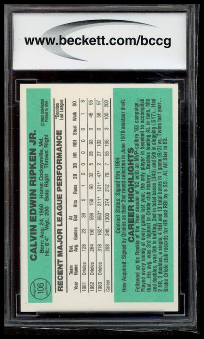 1984 Donruss #106 Cal Ripken BCCG 9