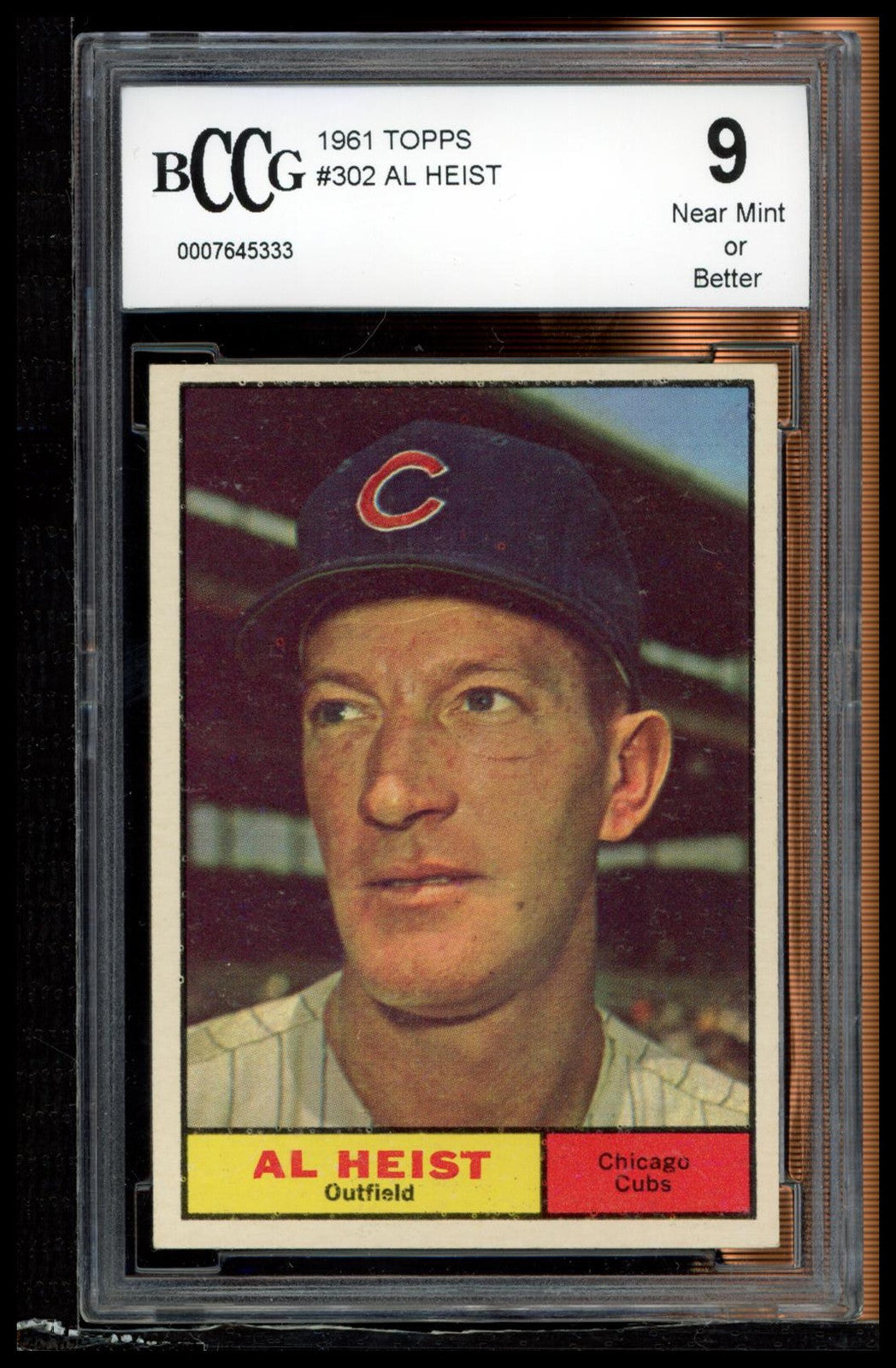 1961 Topps #302 Al Heist BCCG 9