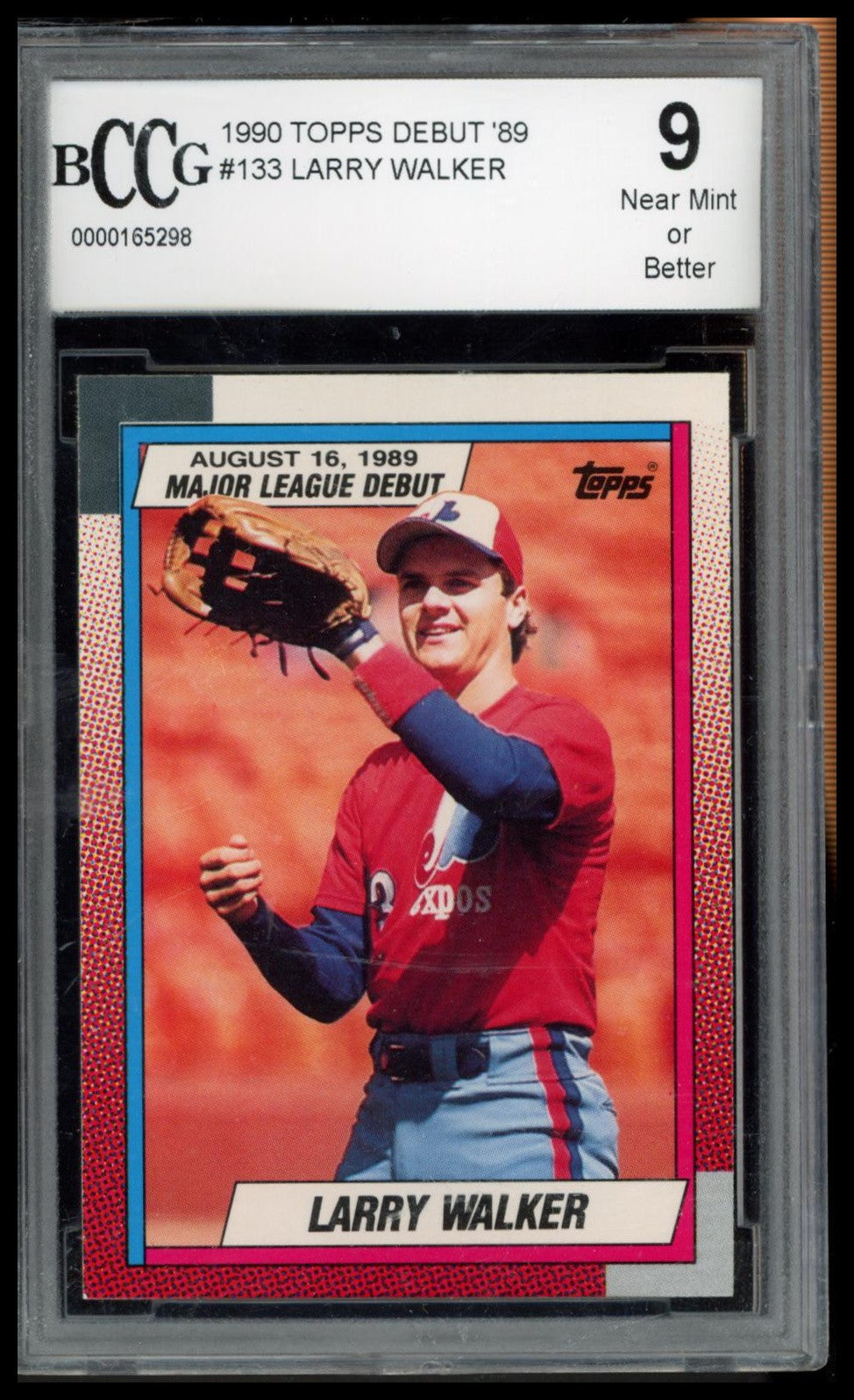 1990 Topps Major League Debut 1989 #133 Larry Walker BCCG 10