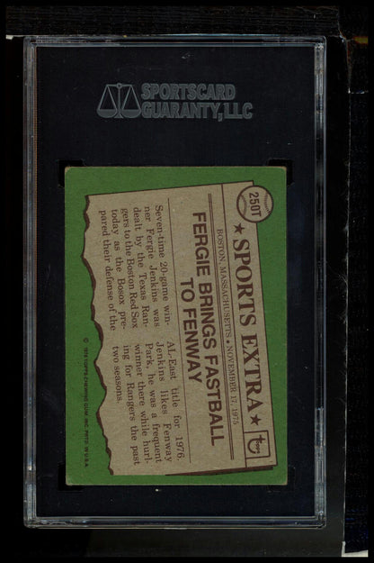 1976 Topps #250T Fergie Jenkins Traded SGC Authentic
