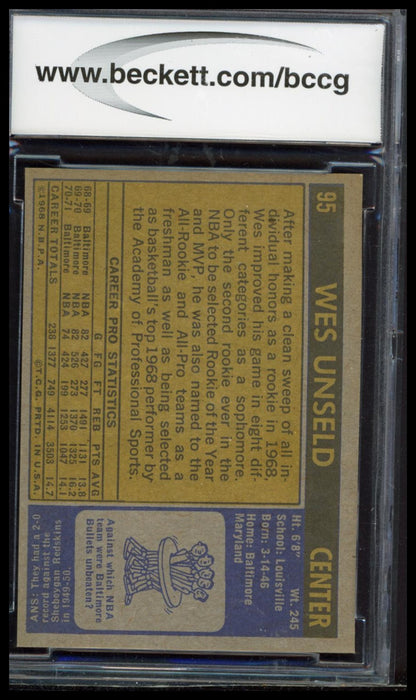 1971-72 Topps #95 Wes Unseld SGC 9