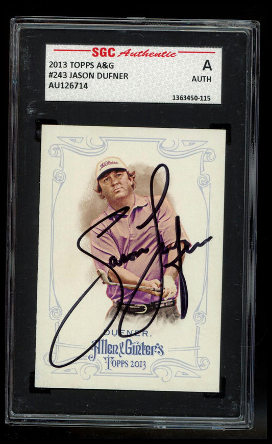 2013 Topps Allen & Ginter #243 Jason Dufner Mini A & G Back