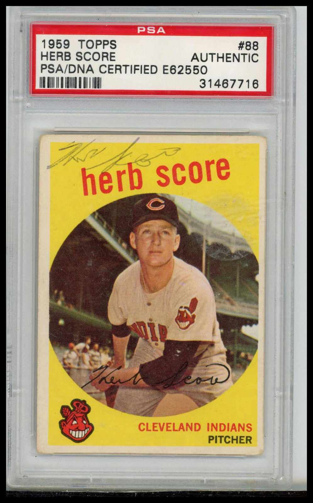 1959 Topps #88 Herb Score PSA Authentic