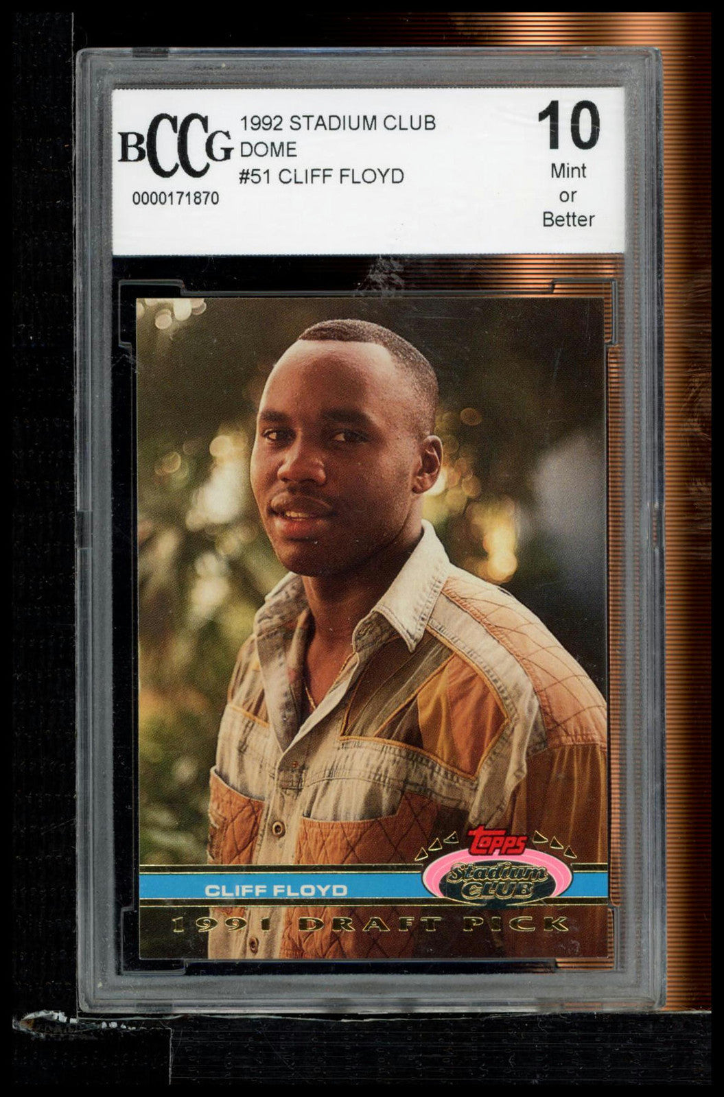 1992 Stadium Club Dome #51 Cliff Floyd BCCG 10