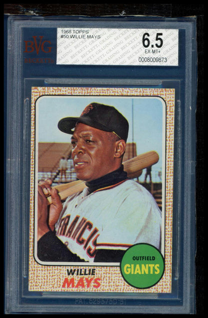 1968 Topps #50 Willie Mays BVG 6.5