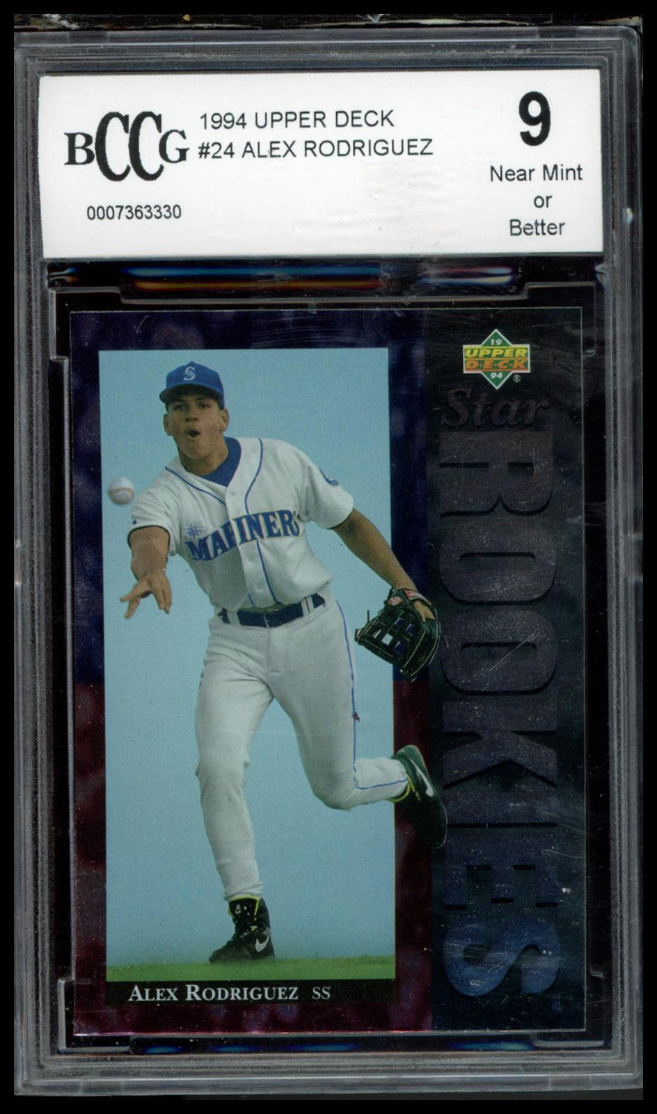 1994 Upper Deck #24 Alex Rodriguez Electric Diamond BCCG 9