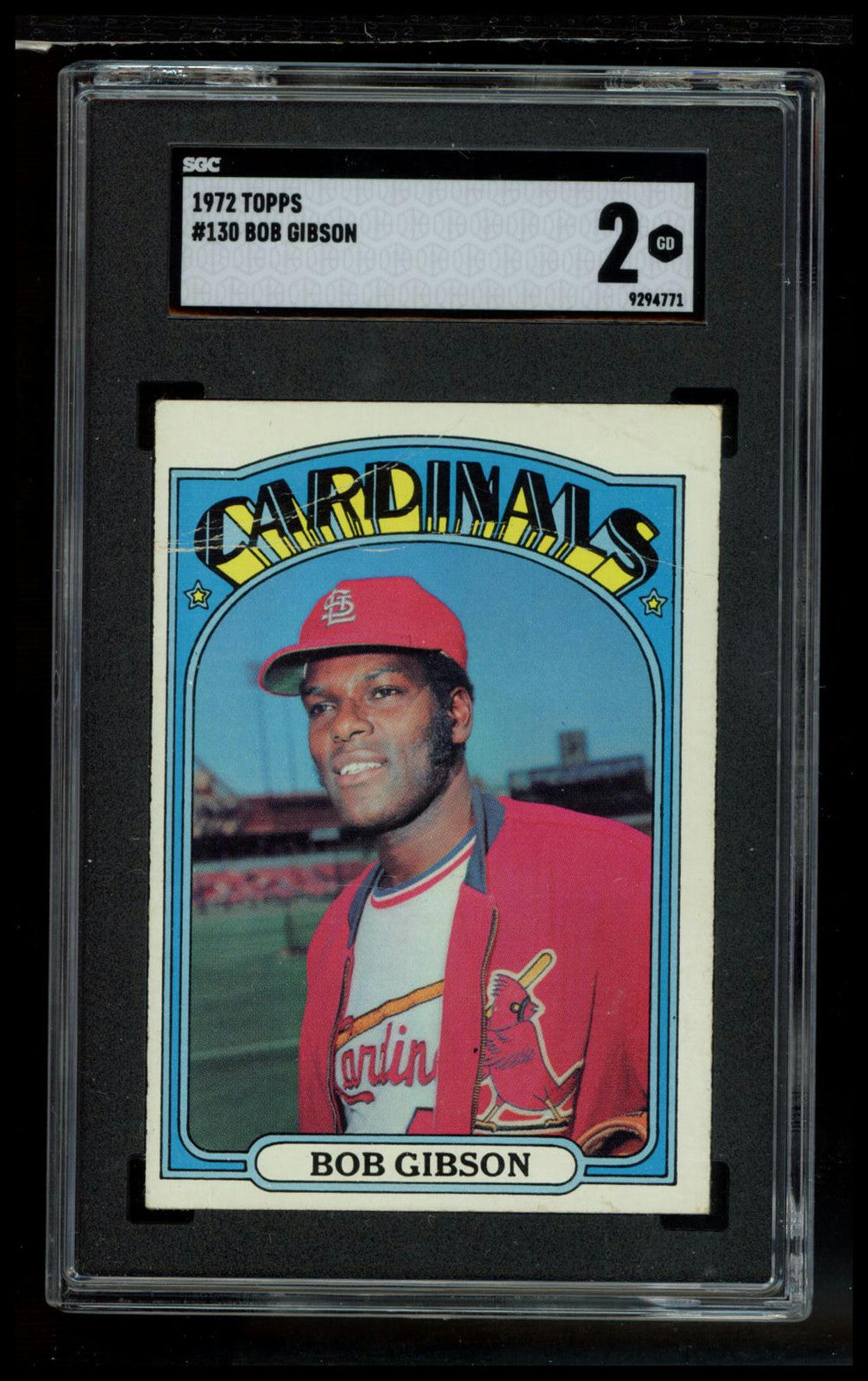 1972 Topps #130 Bob Gibson SGC 2