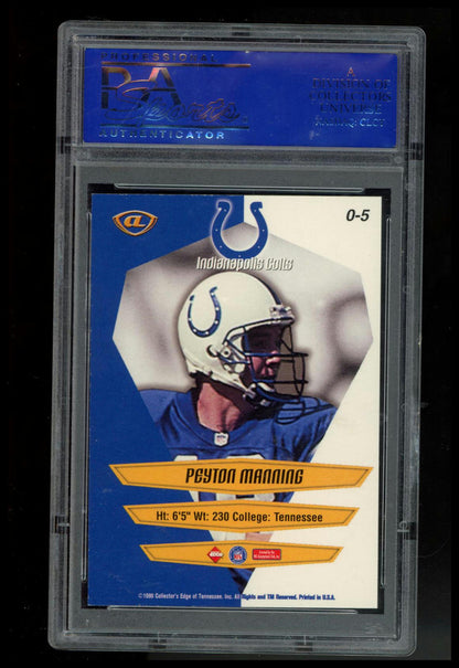 1999 Collector'S Edge Advantage Overture #O-5 Peyton Manning Overture PSA 8