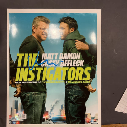 Matt Damon Autographed 8 X 10 Poster The Instigators Beckett Witnessed