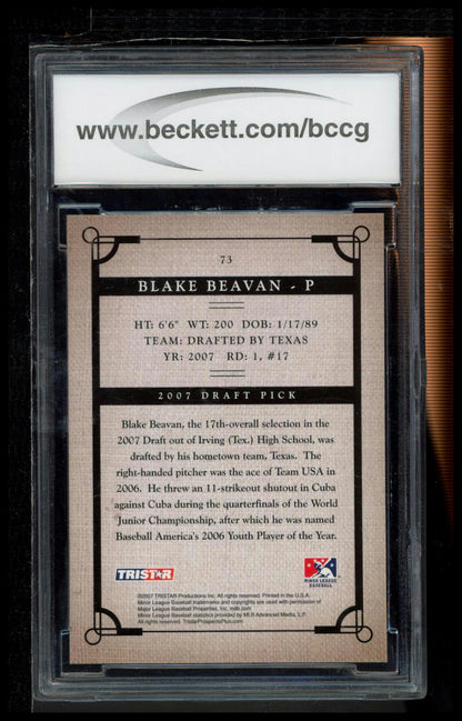 2007 TriStar Prospects Plus #73 Blake Beavan BCCG 10