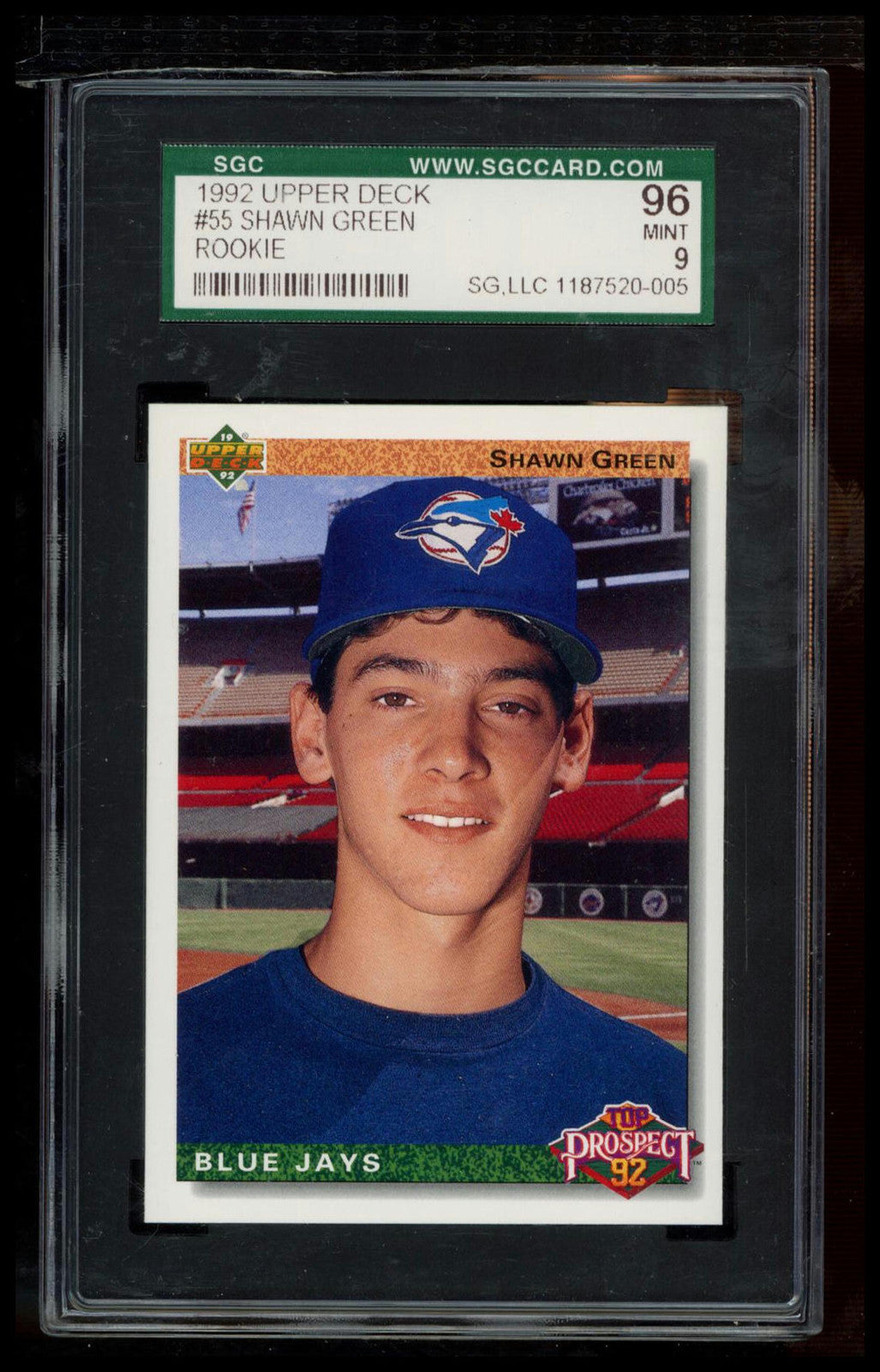 1992 Upper Deck #55 Shawn Green SGC 9