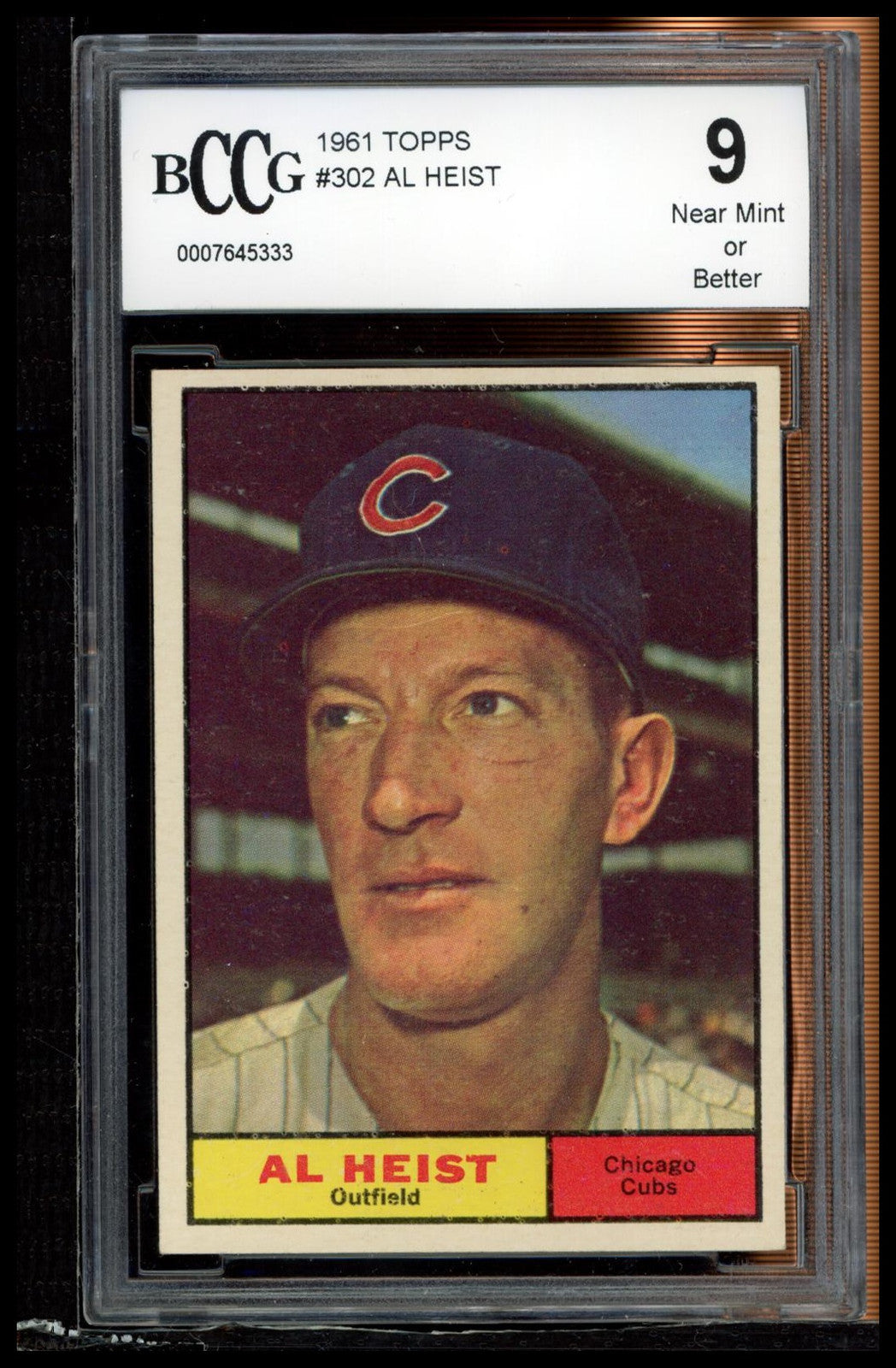 1961 Topps #302 Al Heist BCCG 9