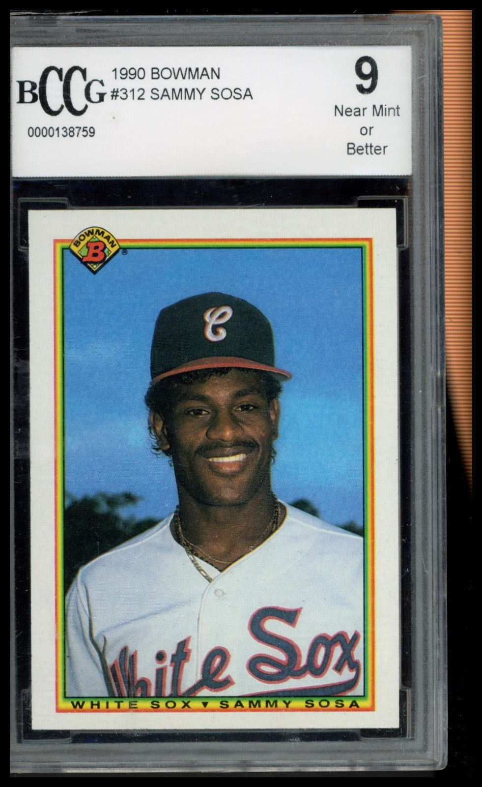 1990 Bowman #312 Sammy Sosa BCCG 9