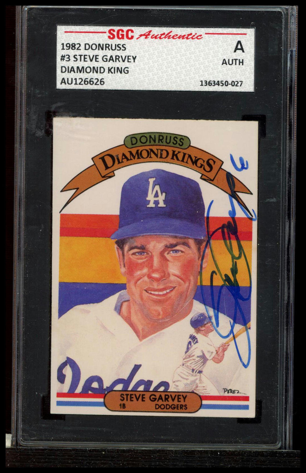 1982 Donruss #3 Steve Garvey SGC Authentic