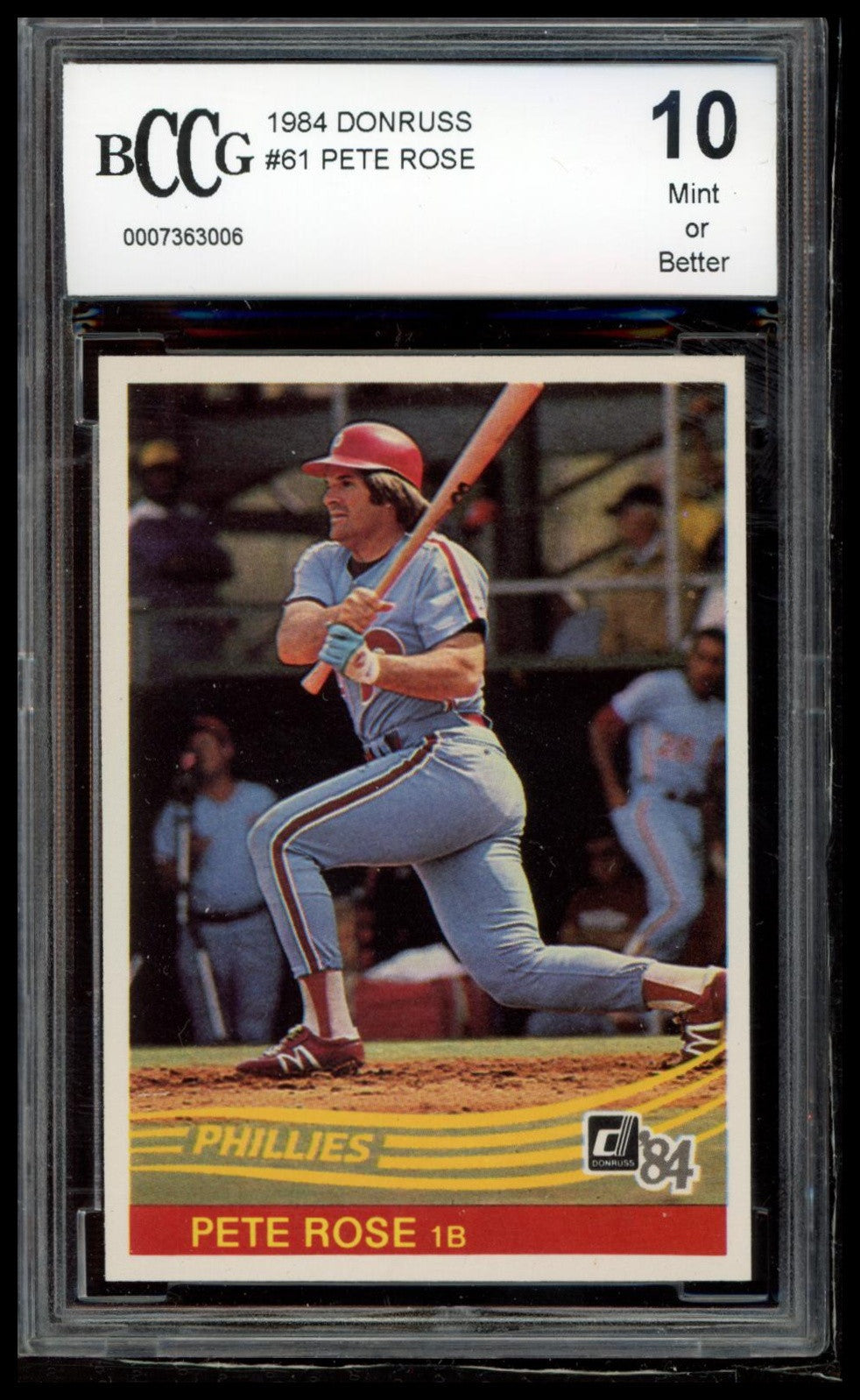 1984 Donruss #61 Pete Rose BCCG 10