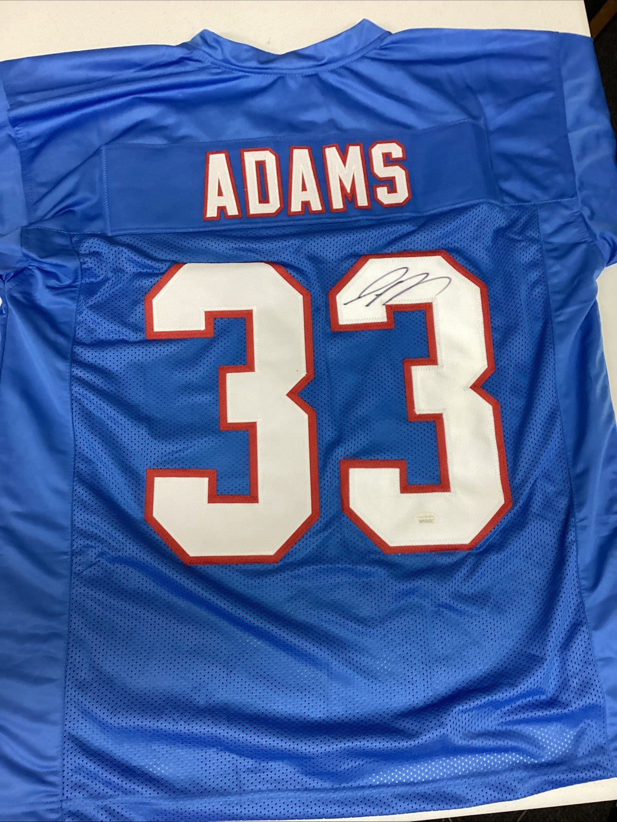 Autographed/Signed Jamal Adams Tennessee Retro Blue Football Jersey JSA COA